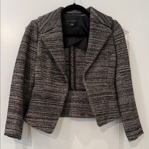 Banana Republic Black & Gray Striped Blazer
